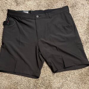 Greg Norman Collection Black Flat Front Shorts